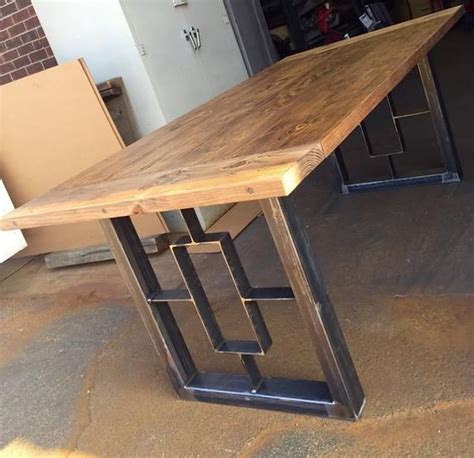 20+ Cool Industrial Table Design Ideas - COODECOR | Modern industrial table, Dining table legs ...