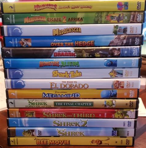 CHILDREN'S MOVIES 10 DVD Lot Pixar, DreamWorks: Shrek, Madagascar, Cars ...