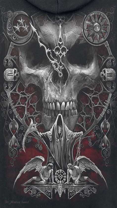 720P free download | Devil skull, angelic, angels, black, clock, horror, red, shield, skull ...