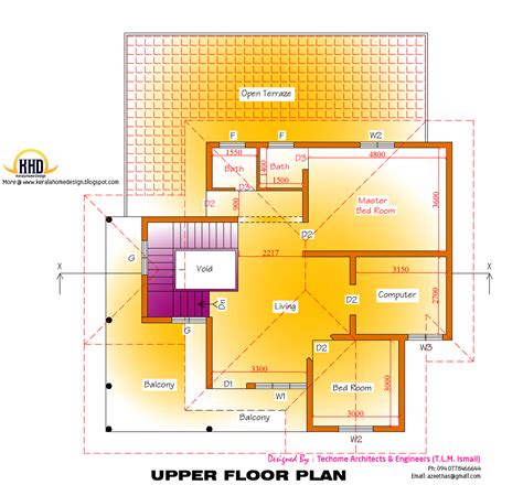 2d elevation and floor plan of 2633 sq.feet