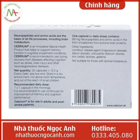 Thuốc Cebrium Ever Pharma là thuốc gì, giá bao nhiêu, mua ở đâu