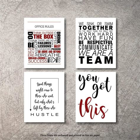 Buy Motivational Office Wall Decor Art Prints Inspirational Quote s for ...