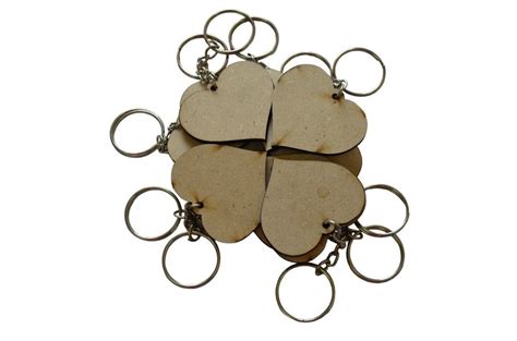 Plain Sublimation MDF heart shape keychain at Rs 8.5/piece in Rajkot | ID: 2850946785412