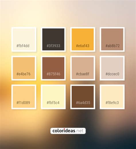 Citrine White Beige E4Be76 Harvest Gold Color Palette | Color palette ideas