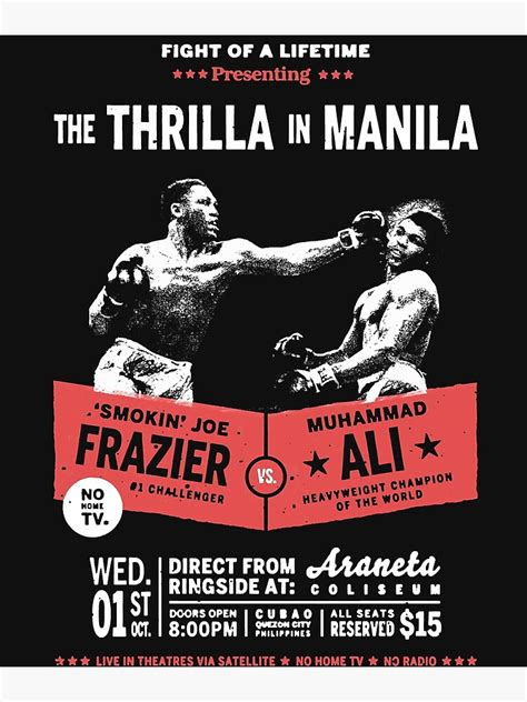 "Ali vs frazier thrilla in manila" Poster for Sale by maceycrooks ...