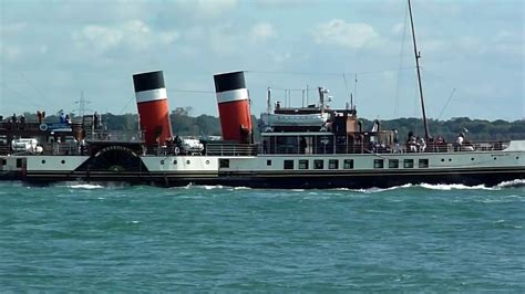 Waverley 1947 Paddle Steamer Sailing (Steaming) out of Southampton Water 05/09/2009 - YouTube