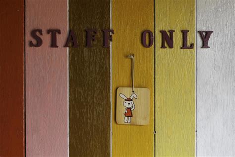 Staff only sign on a painted wall 1740581 Stock Photo at Vecteezy