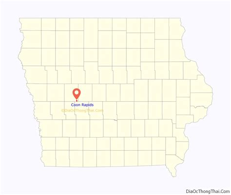 Map of Coon Rapids city, Iowa