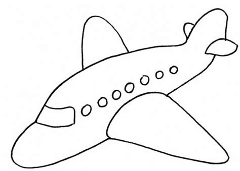 Coloriage Avion simplifié dessin gratuit à imprimer