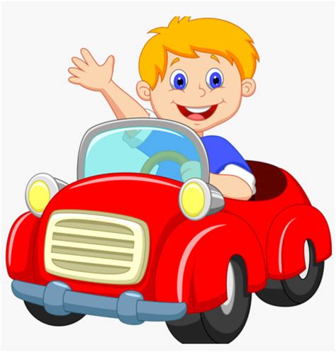 Boy Driving Red Car Clip Art - Boy Driving Clipart PNG Image ...