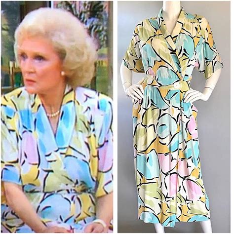 Betty White's " Golden Girls " Vintage 1980s Boho Pastel Abstract Shirt Dress | Golden girls ...