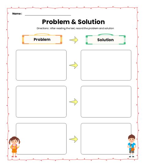 Problem and Solution Graphic Organizer Examples