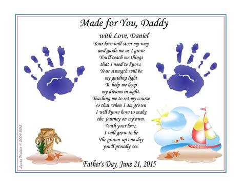 Printable Father's Day Handprint Poem | Printable Templates Free