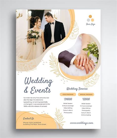 Wedding Flyer Template PSD | Wedding flyers, Wedding poster design, Wedding program design