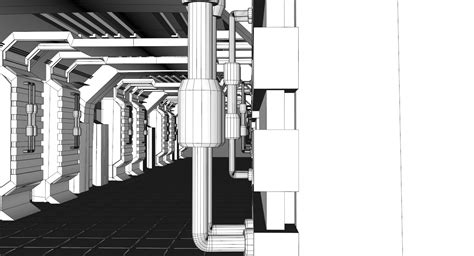 Sci Fi Corridor 3D Model - TurboSquid 1429155