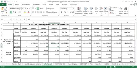 Poultry Farming Financial Business Plan and Projections Excel Template ...