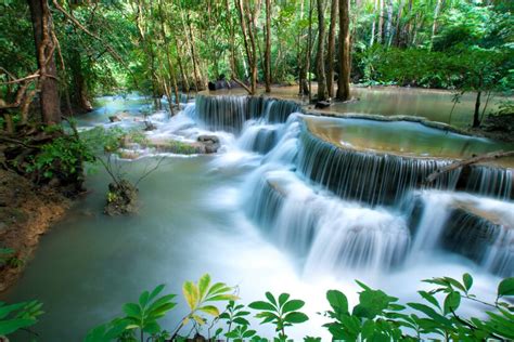 Premium Photo | Waterfall in Kanchanaburi Province, Thailand