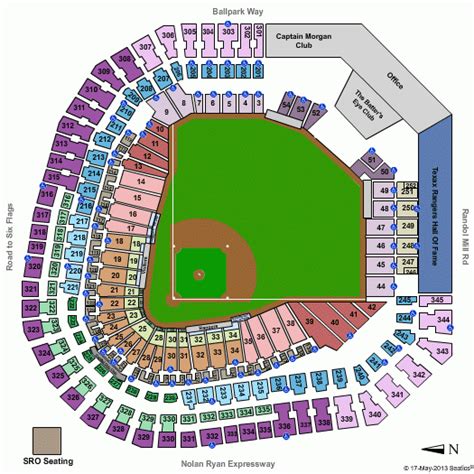 texas rangers ballpark seating map | Brokeasshome.com