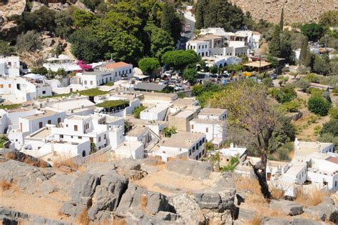 Lindos - Greece stock photo. Image of island, enjoy - 130774348