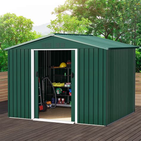 DWVO 6x8 FT Outdoor Storage Shed, Large Metal Tool Sheds, Heavy Duty ...