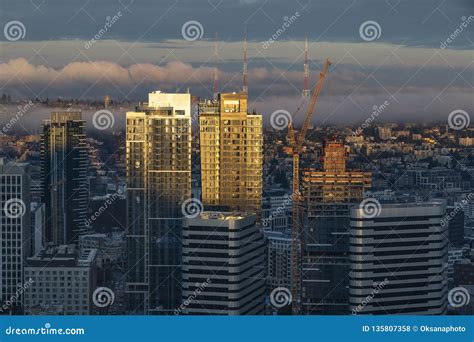 Downtown of Seattle Skyline Stock Photo - Image of development, growing: 135807358