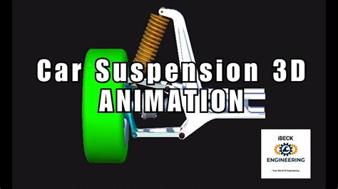 Car suspension system animation; 3d wheel and suspension working principle - YouTube