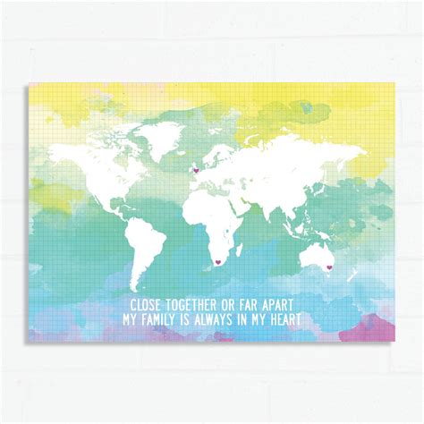 Family World Map Custom Poster | Custom posters, Personalised prints ...