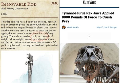 [OC] Immovable Rod powerless against T-Rex... Coincidence? - I think ...