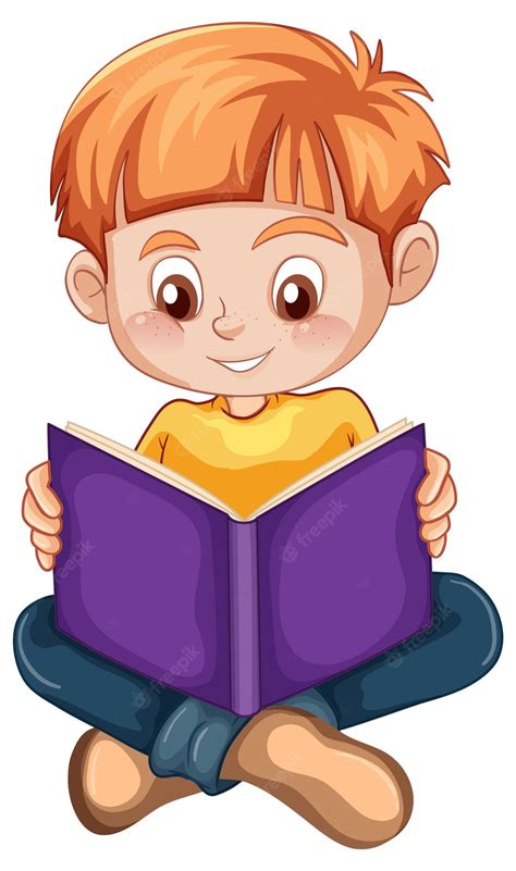 Free Clipart Boy Reading Book