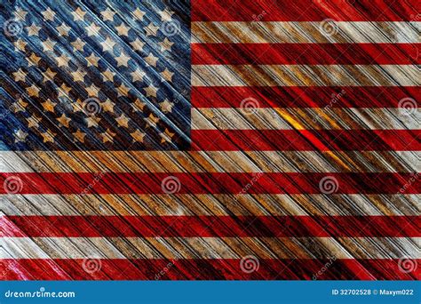 Old Painted American Flag stock illustration. Illustration of memorial - 32702528