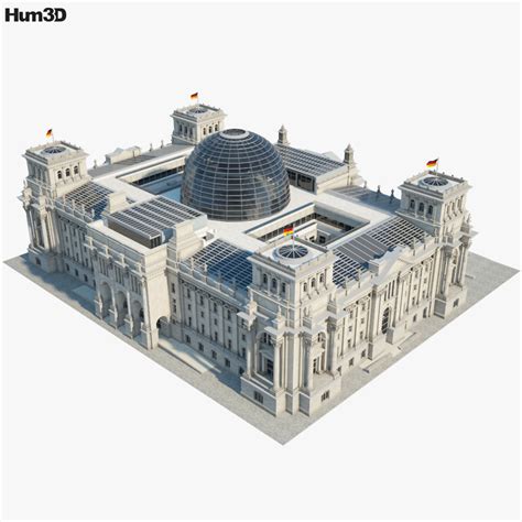 Reichstag building 3D model - Architecture on Hum3D