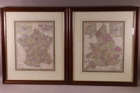 2 ANTIQUE FRAMED MAPS - Redlands Antique Auction