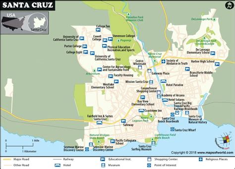 Map Of Santa Cruz California – Verjaardag Vrouw 2020