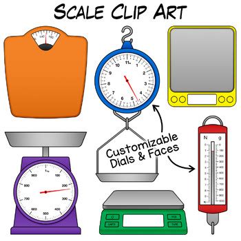 Scale Clip Art | Measuring Weight by Digital Classroom Clipart | TPT