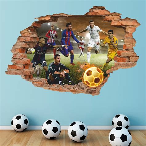 Football Wall Decal Football Players Wall Sticker Wall - Etsy