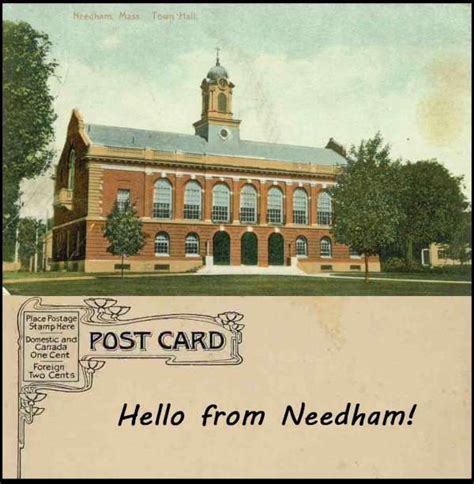 Needham Town Hall - “Hello from Needham!” - Needham History Center & Museum