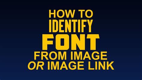 How to identify font from an image or image link | Image link, Identify, Fonts