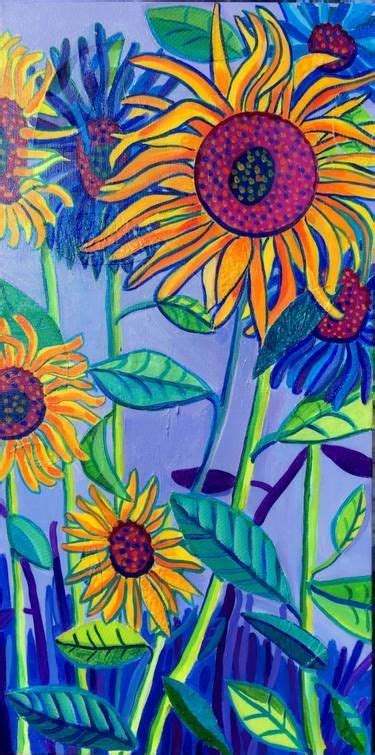 Sunflower Garden Painting | Boho art painting, Painting, Floral painting