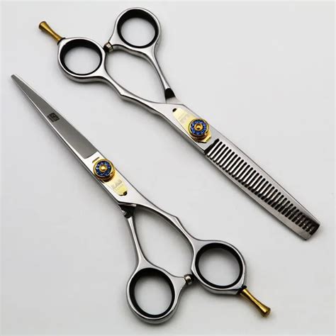 6 Inch Professional Hairdressing Scissors Cutting and Thinning Scissors ...