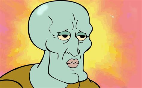 Squidward | Spongebob faces, Funny wallpapers, Cartoon wallpaper