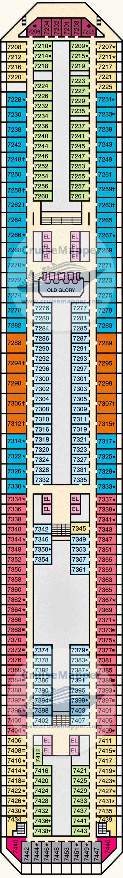 Carnival Glory deck 7 plan | CruiseMapper