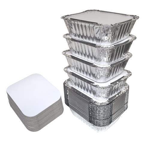 55 PACK – ALUMINUM PANS WITH PAPER LIDS / SMALL SIZE – Spare Essentials