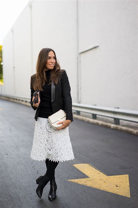 Another Way to Wear a White Lace Skirt - A Glam Lifestyle