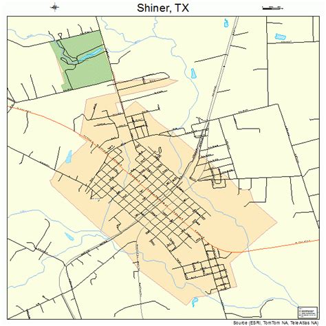 Shiner Texas Street Map 4867640