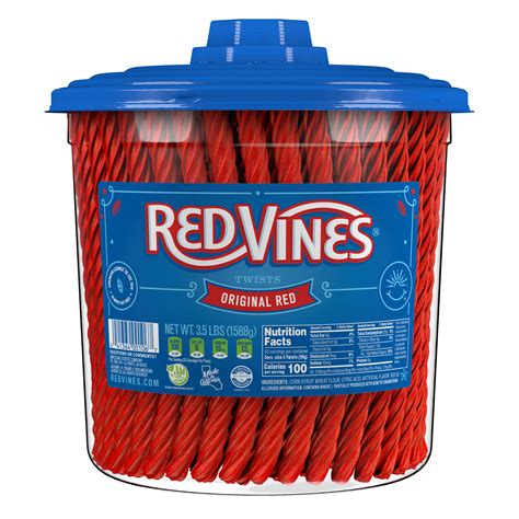 Red Vines Original Red Licorice Candy, 3.5 lb Jar - Walmart.com - Walmart.com