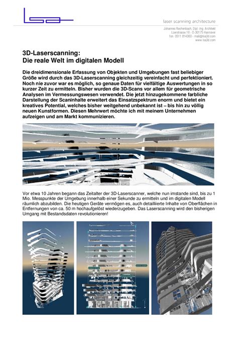 Information 3D-Laser-scanning by Laser Scanning Architecture - Issuu