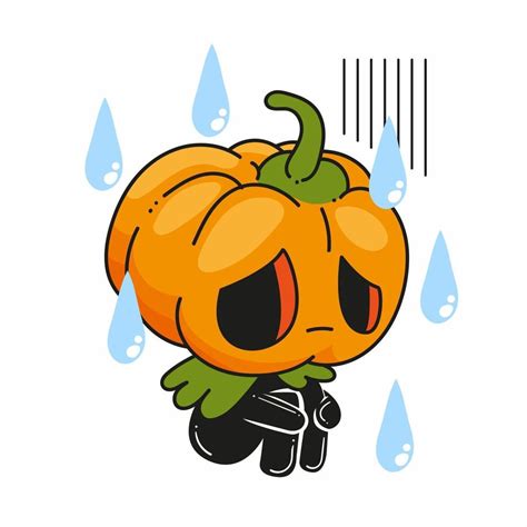 cute little jack o lantern sad pose, halloween jack o lantern 3256833 ...