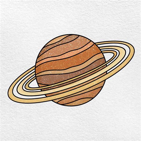 How to Draw Saturn - HelloArtsy