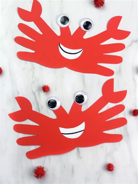 Easy & Fun Handprint Crab Craft For Kids