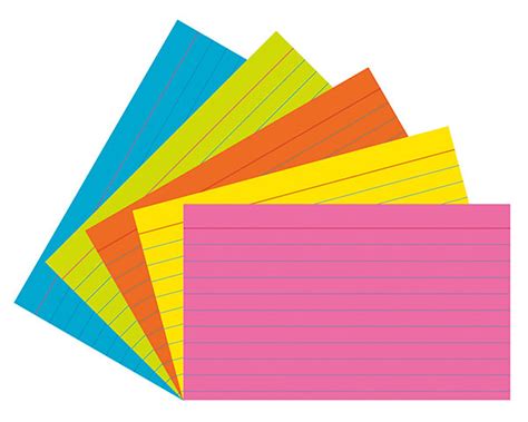 Colorful Index Cards - ClipArt Best